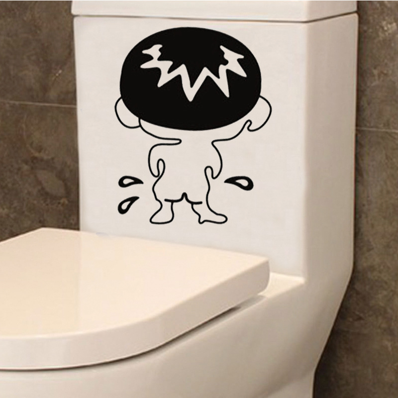 Decal dán trang trí bồn cầu siêu dễ thương chống thấm nước dễ dàng lau chùi