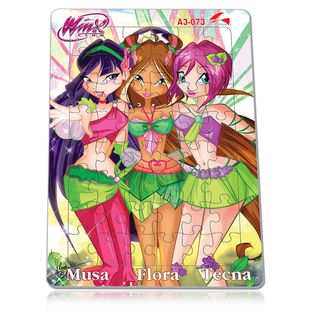 Xếp hình Tia Sáng WinX - Tặng kèm câu đố mặt sau cho bé