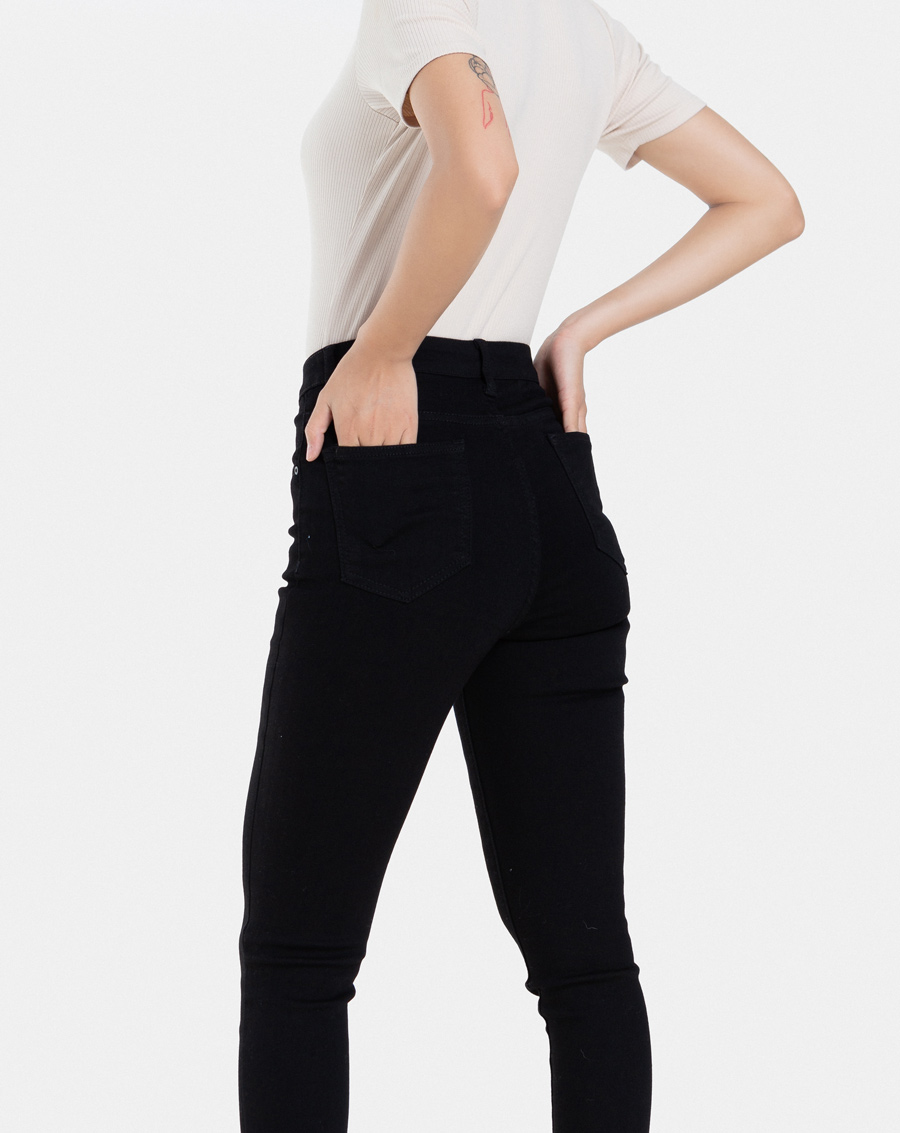 Quần Jean Dài Nữ Thời Trang JUNO Skinny Basic Trơn JNQDA004