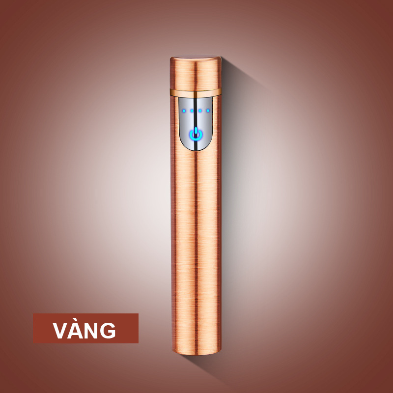 Bật Lửa Cảm Ứng Vân Tay Hình Trụ Bóng Trơn ZC113 Fullbox – Sạc Điện