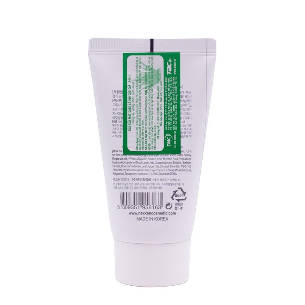 Sữa Rửa Mặt DABO Lô Hội 3 in 1 chính hãng hàn quốc - 60ml