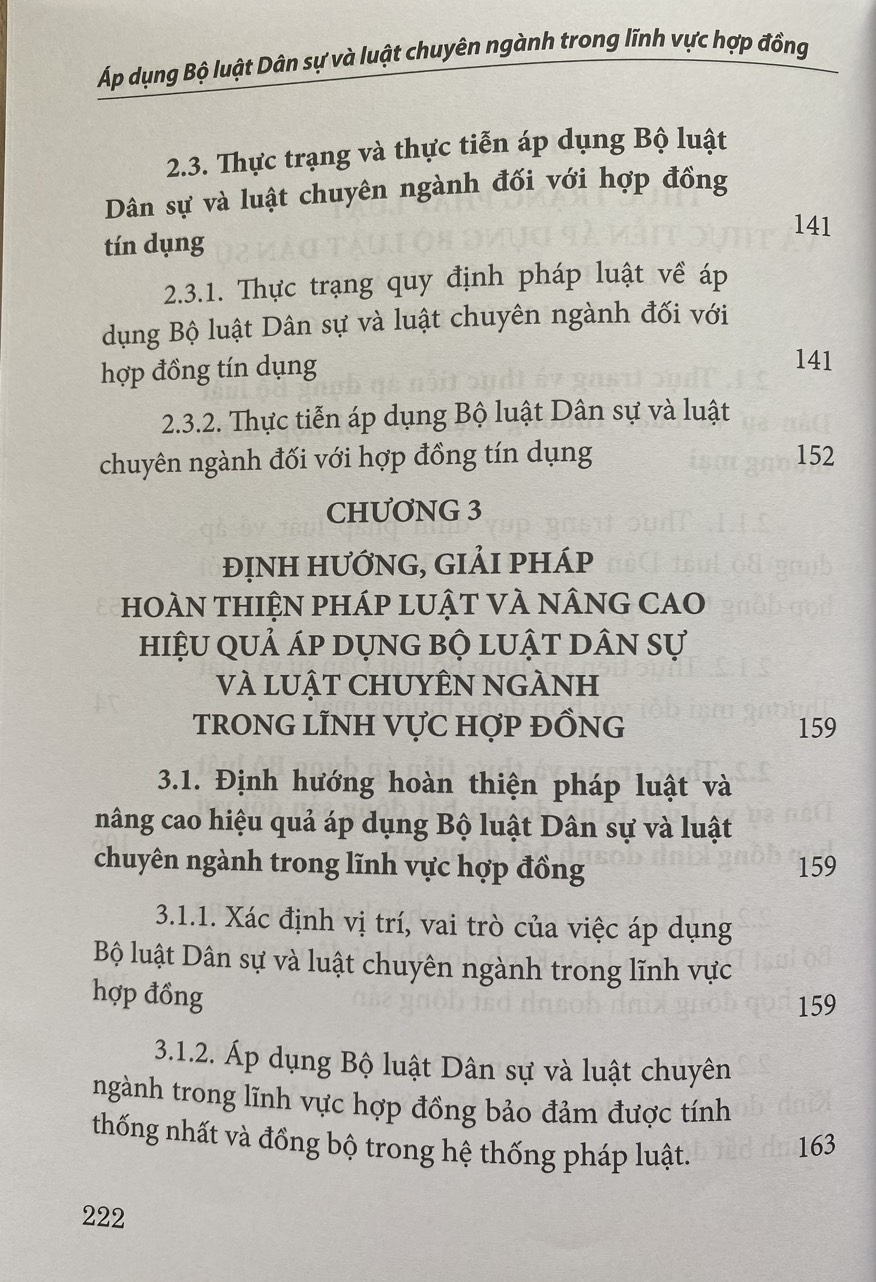 Áp Dụng Bộ Luật Dân Sự  Và  Luật Chuyên Ngành Trong Hợp Đồng  ( Sách Chuyên Khảo )