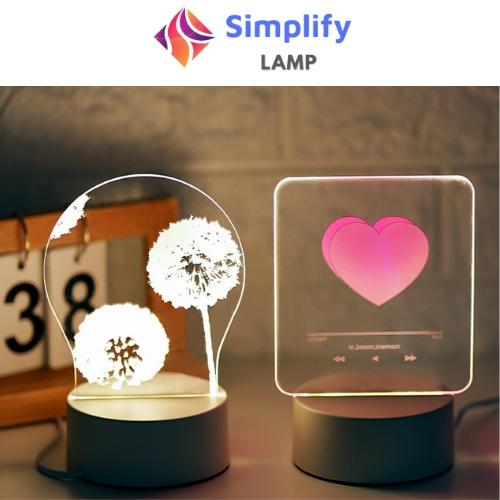 Đèn Ngủ 3D Led cute phong cách dễ thương, đèn Led trang trí cực đẹp S01