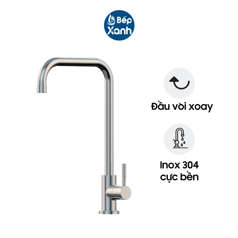 Vòi Rửa Chén Malloca K-115 XFIT - 1 Nguồn Nước Lạnh - Chất Liệu Inox 304 - Hàng Chính Hãng