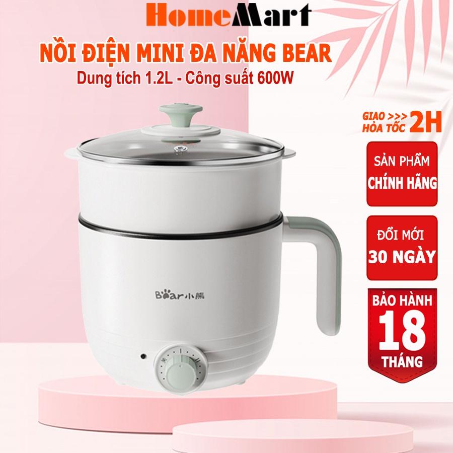 Nồi điện mini đa năng Bear 1.2L (kèm khay hấp) nồi lẩu điện mini, Anh Lam Store - Hàng chính hãng - 1.2L