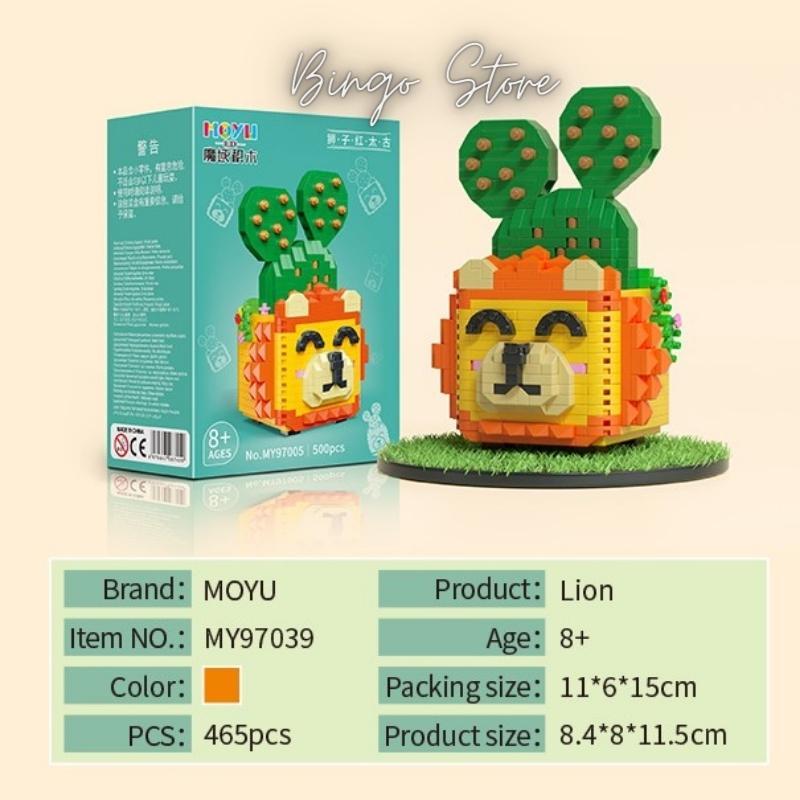 MÔ HÌNH LẮP RÁP CHẬU CÂY SƯ TỬ 465 CHI TIẾT