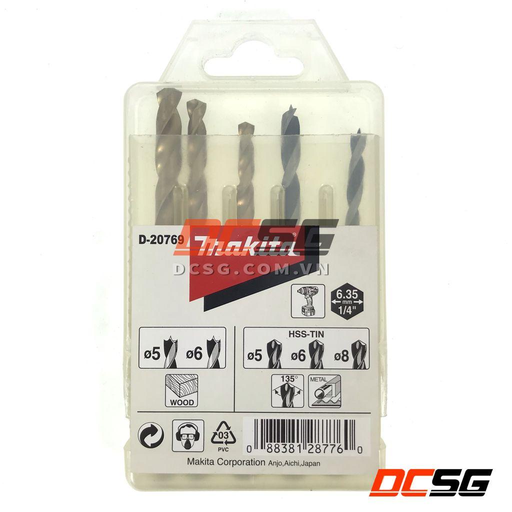 Bộ mũi khoan sắt và gỗ chân lục giác Makita D-20769 | DCSG