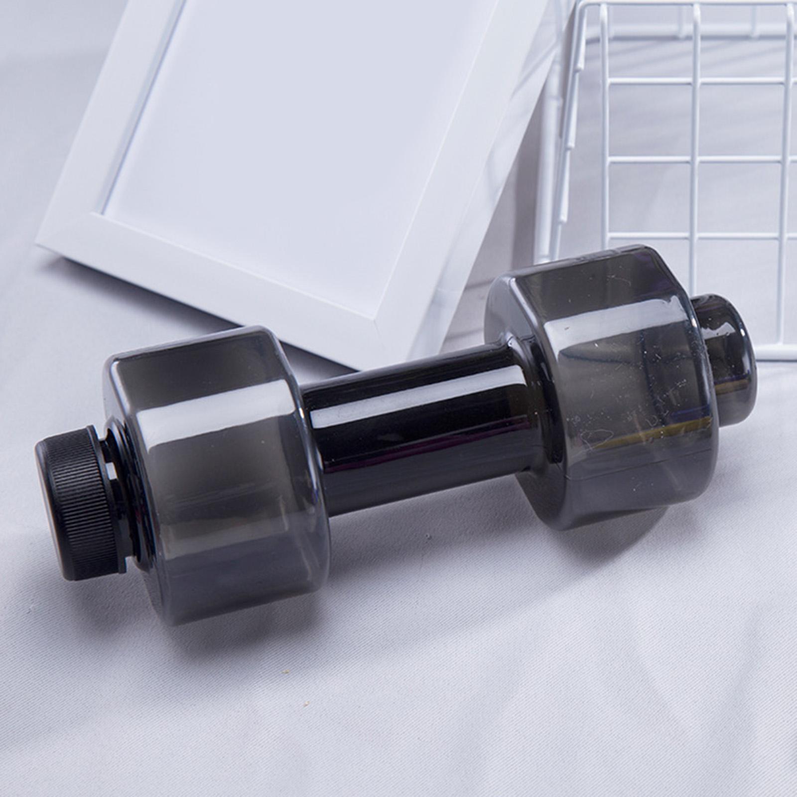 Fitness Dumbbells Weight Strong Water Drinks Bottle 550ml Black