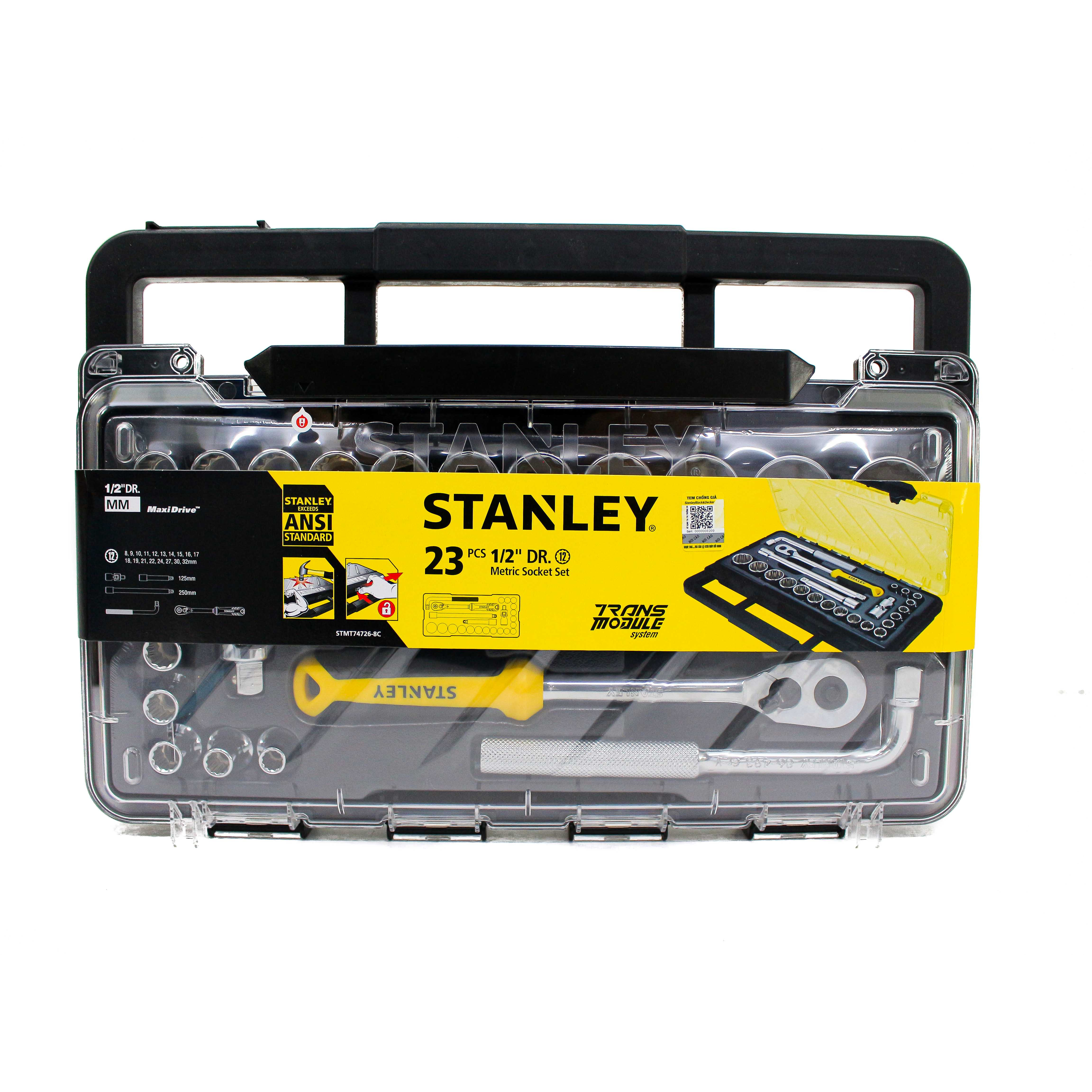 Đầu tuýp 23PC 1/2&quot; 12PT met Stanley STMT74726-8C