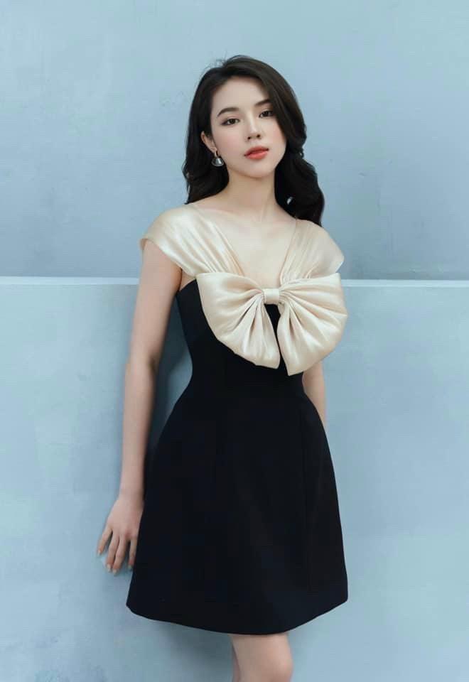 ĐẦM XÒE NƠ NGỰC VOAN TƠ ÓNG 12358
