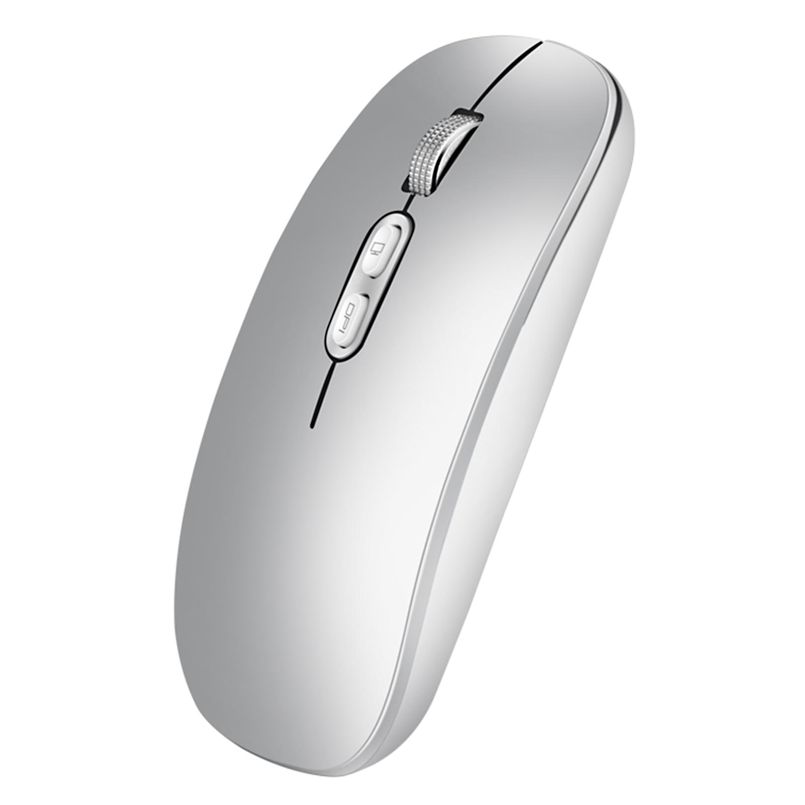 M103 2.4G+BT5.1 Chuột không dây hai chế độ Chuột văn phòng công thái học 3 bánh răng có thể điều chỉnh DPI tích hợp Pin Lithium 500mAh màu bạc