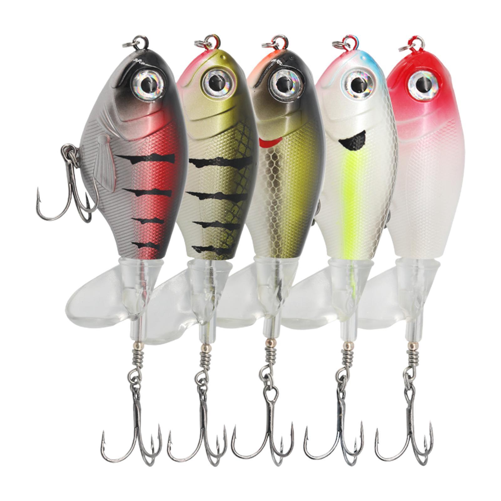 5x Fishing Propeller Tail Swimbaits Hard Baits for Saltwater