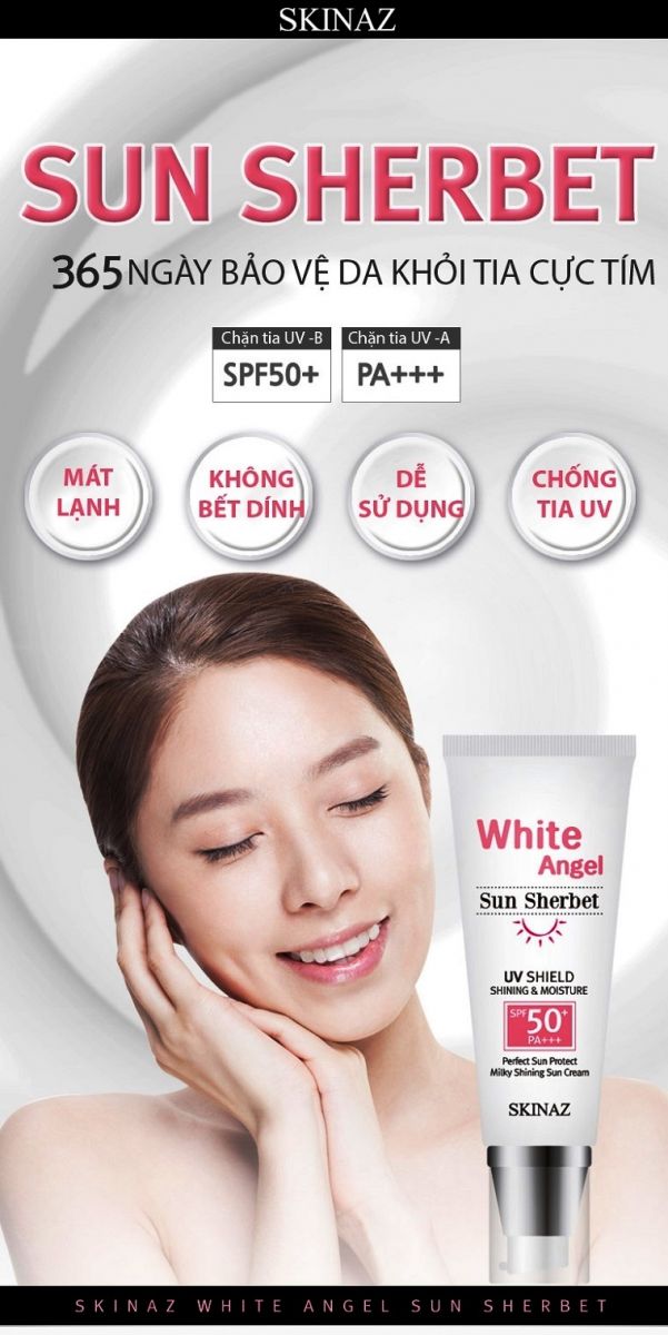 Kem Chống Nắng Skinaz Hàn Quốc (White Angel Sun Sherbet) SPF 50 +