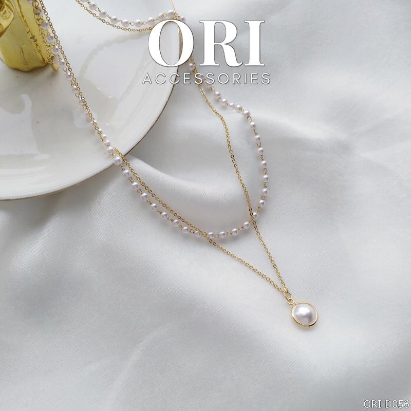 Dây chuyền nữ Chocker ngọc trai nhân tạo Alma thời trang sang trọng ORI ACCESSORIES D056