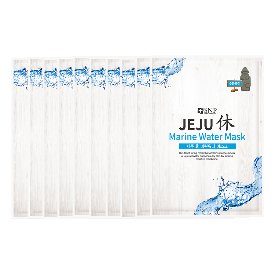 Bộ Mặt Nạ Dưỡng Ẩm Chuyên Sâu Năng Lượng Biển Jeju SNP Jeju Marine Water Mask (10 Miếng)