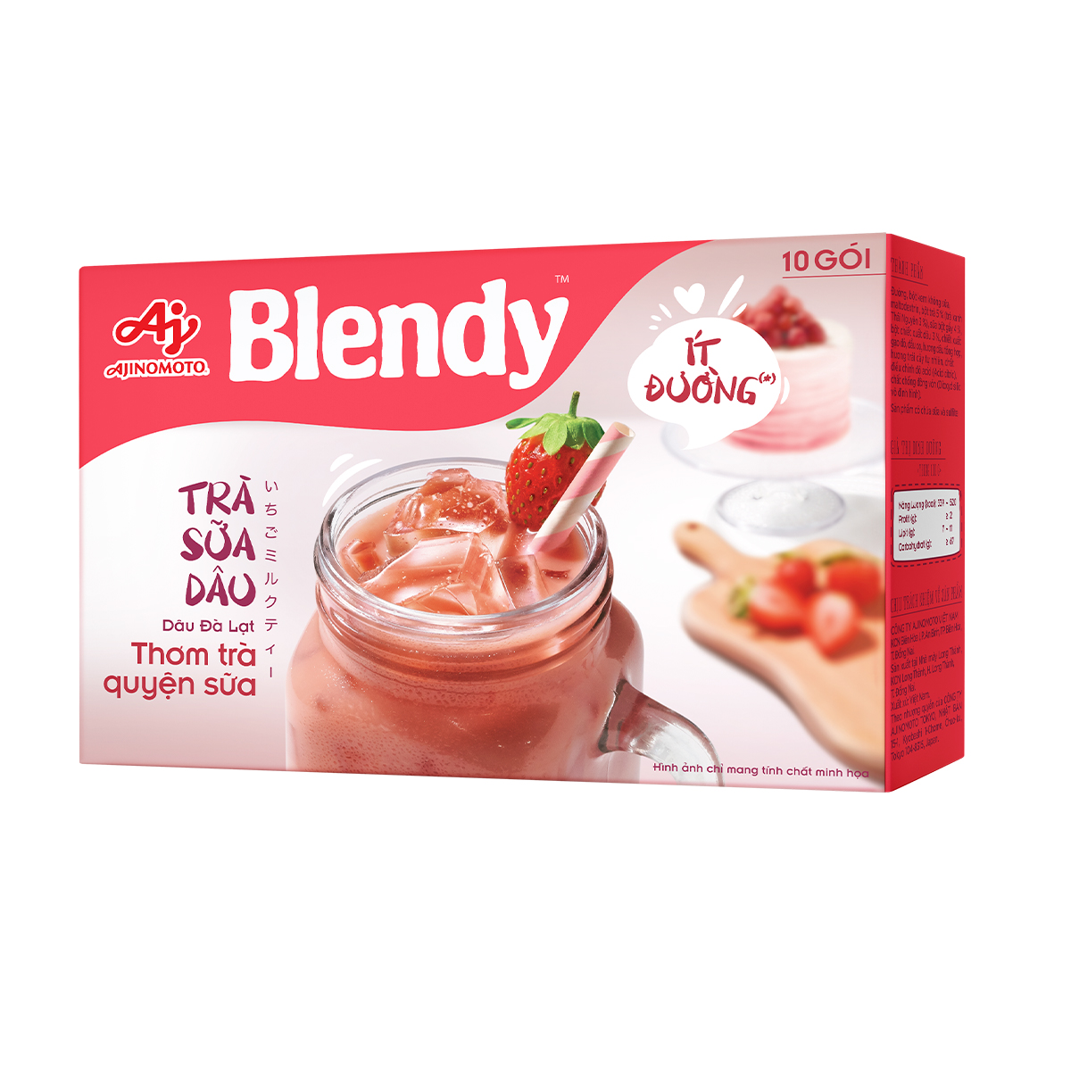 Combo 2 hộp Trà sữa Dâu Blendy 180g