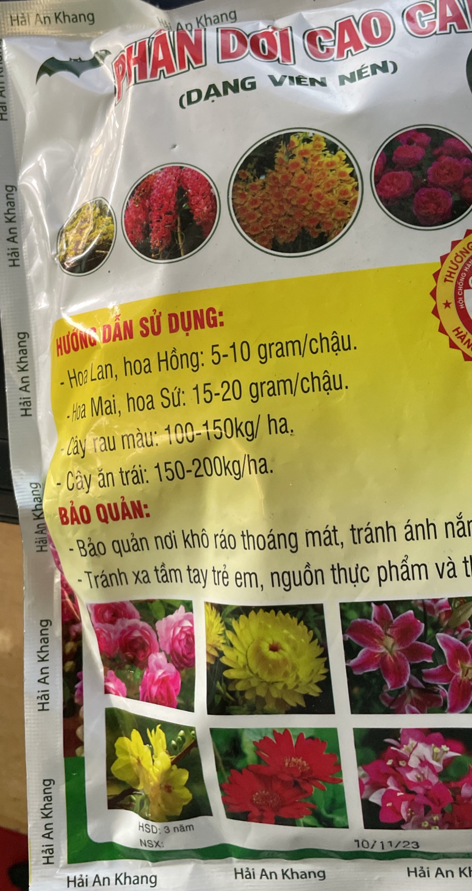 Phân dơi hữu cơ viên nén HAK gói 1kg