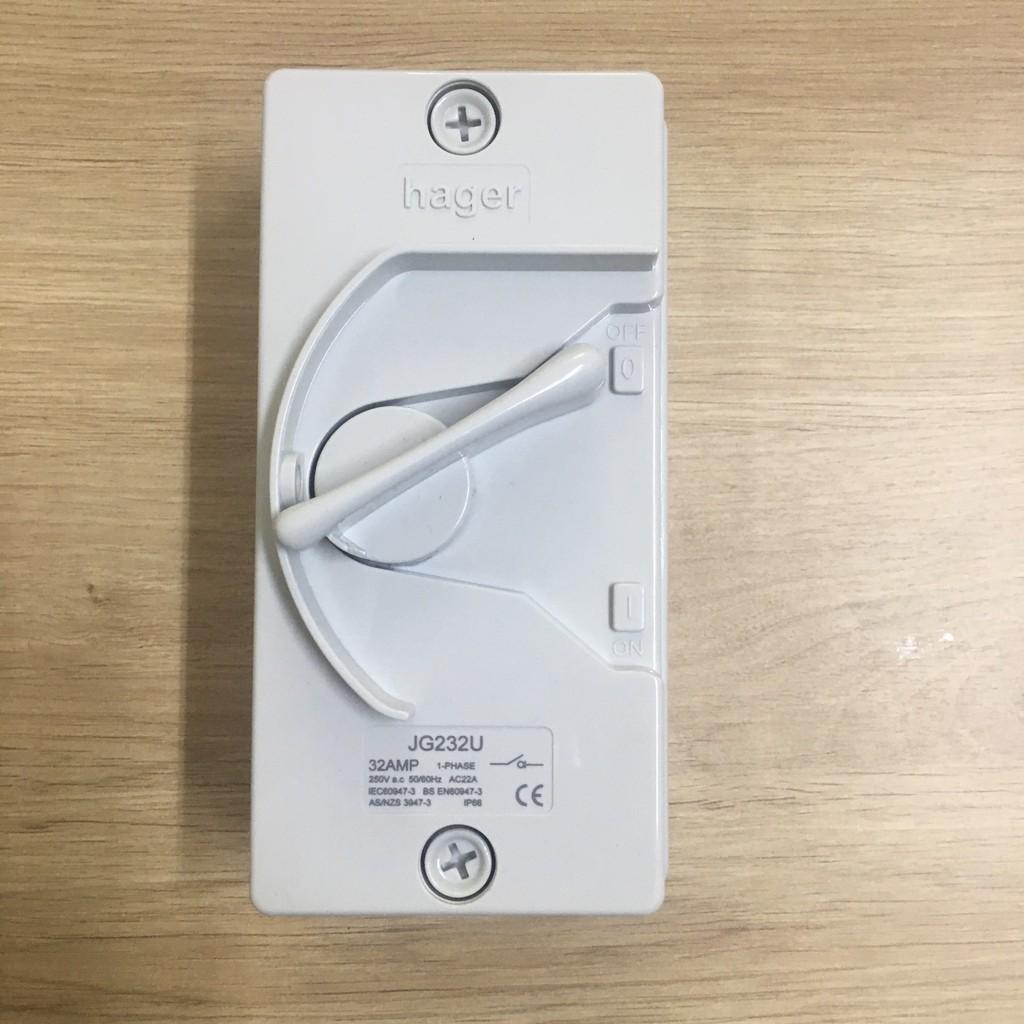 CẦU DAO CÁCH LY CHỐNG THẤM NƯỚC 2P 32A HAGER - JG232U