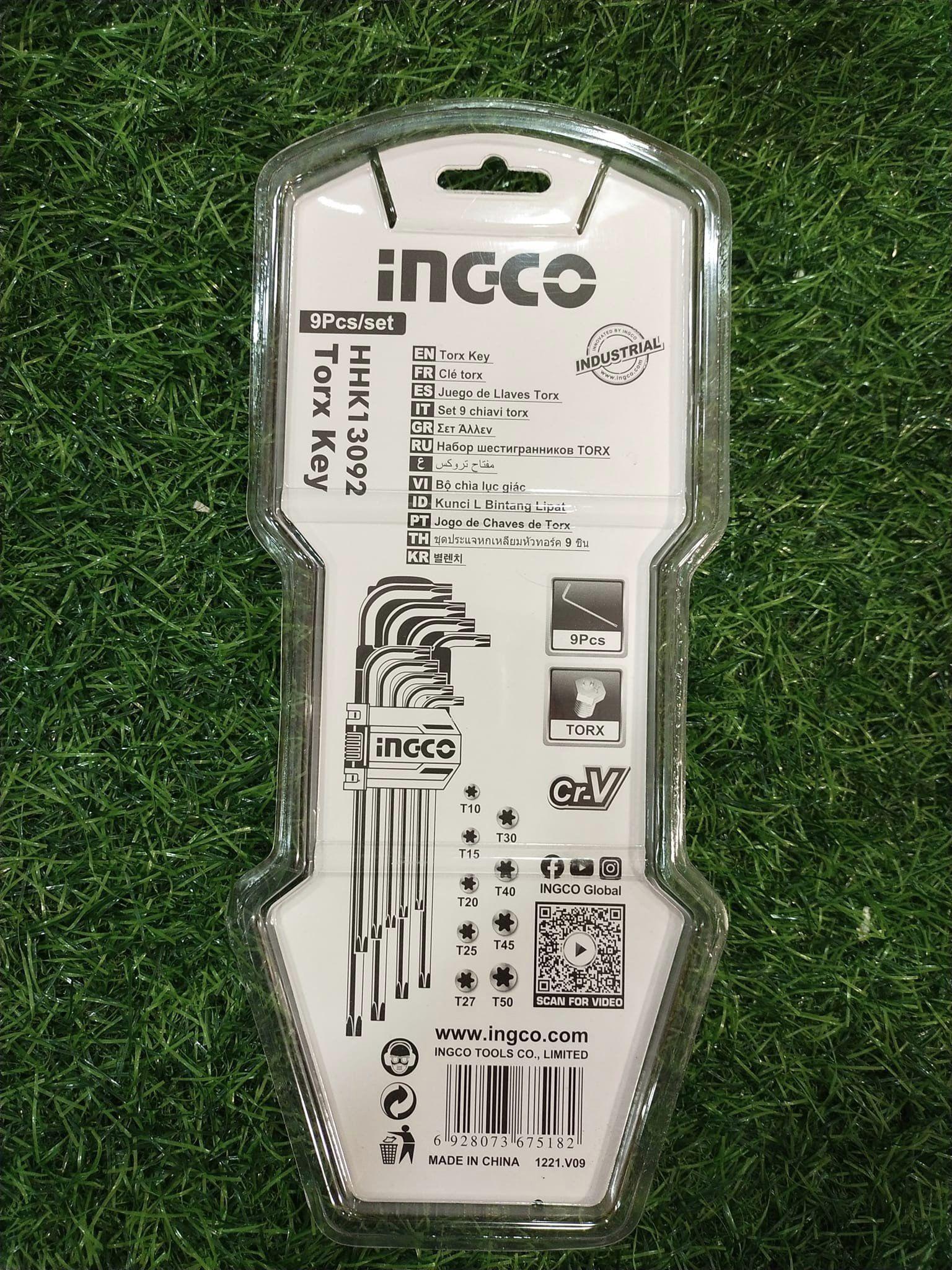 BỘ LỤC GIÁC BÔNG 9 CÂY T10-50 INGCO HHK13092 - HÀNG CHÍNH HÃNG