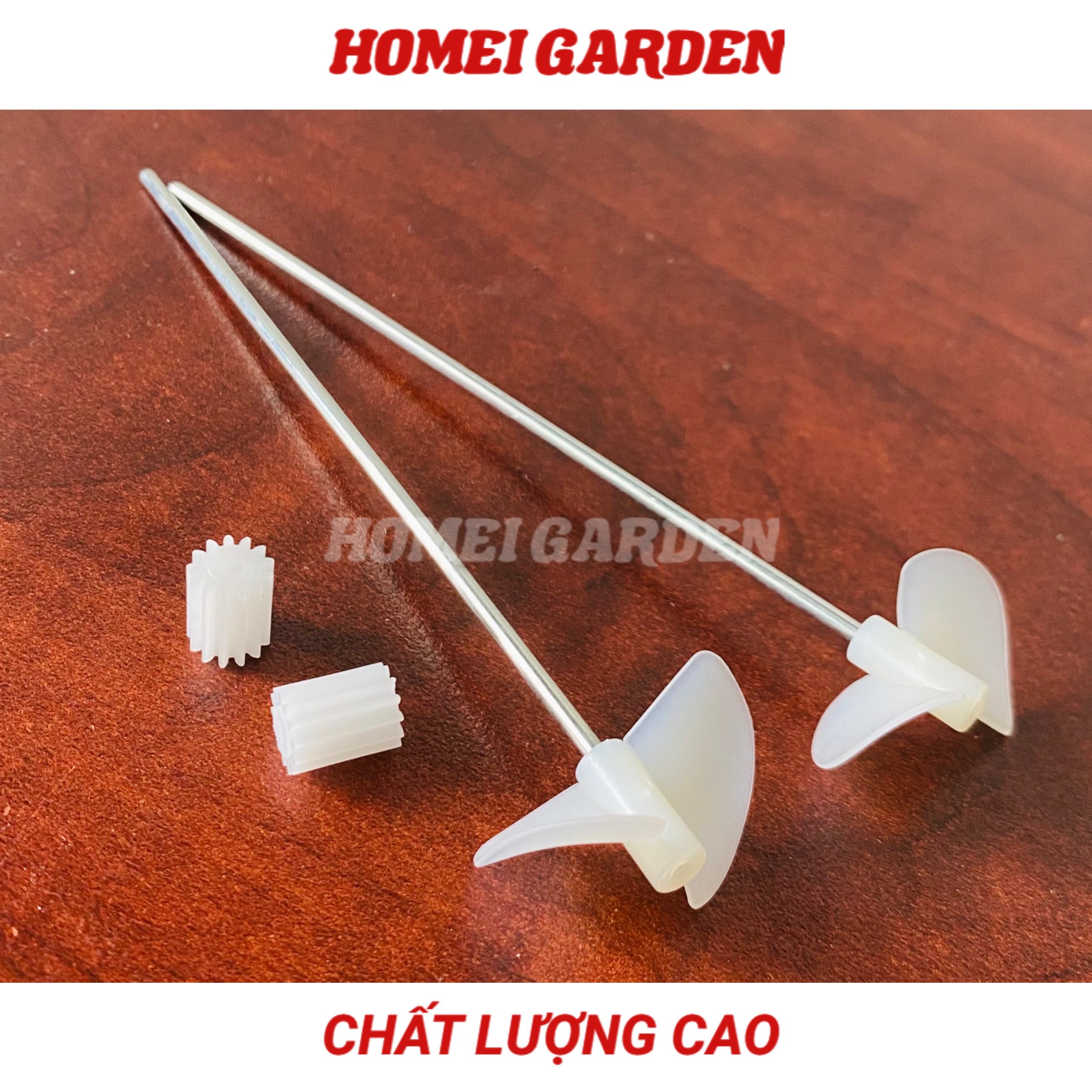 Bộ 2 chân vịt nhựa 2 cánh 26mm kèm 2 trục 2mm 2 khớp nối nhựa chế thuyền DIY - D0165