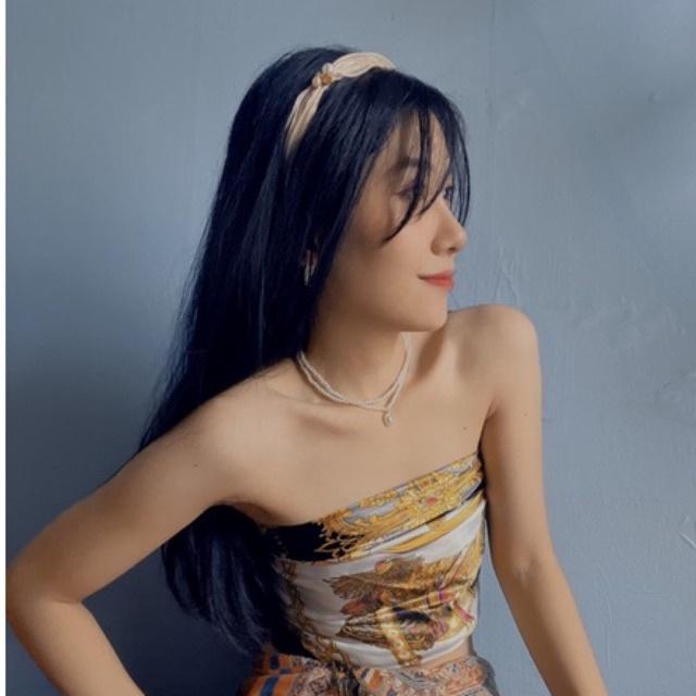 Choker xinh - Vòng cổ hạt bẹt dễ thương