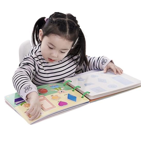 Học liệu bóc dán montessori 17 chủ đề giáo dục sớm thông minh cho bé, bảng bận rộn quiet book cho bé