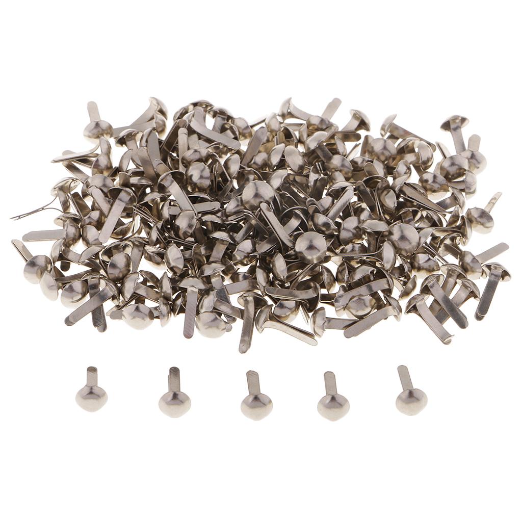 600pcs Mixed Color Iron Brads Decorative Paper Fasteners Scrapbook Embellishment