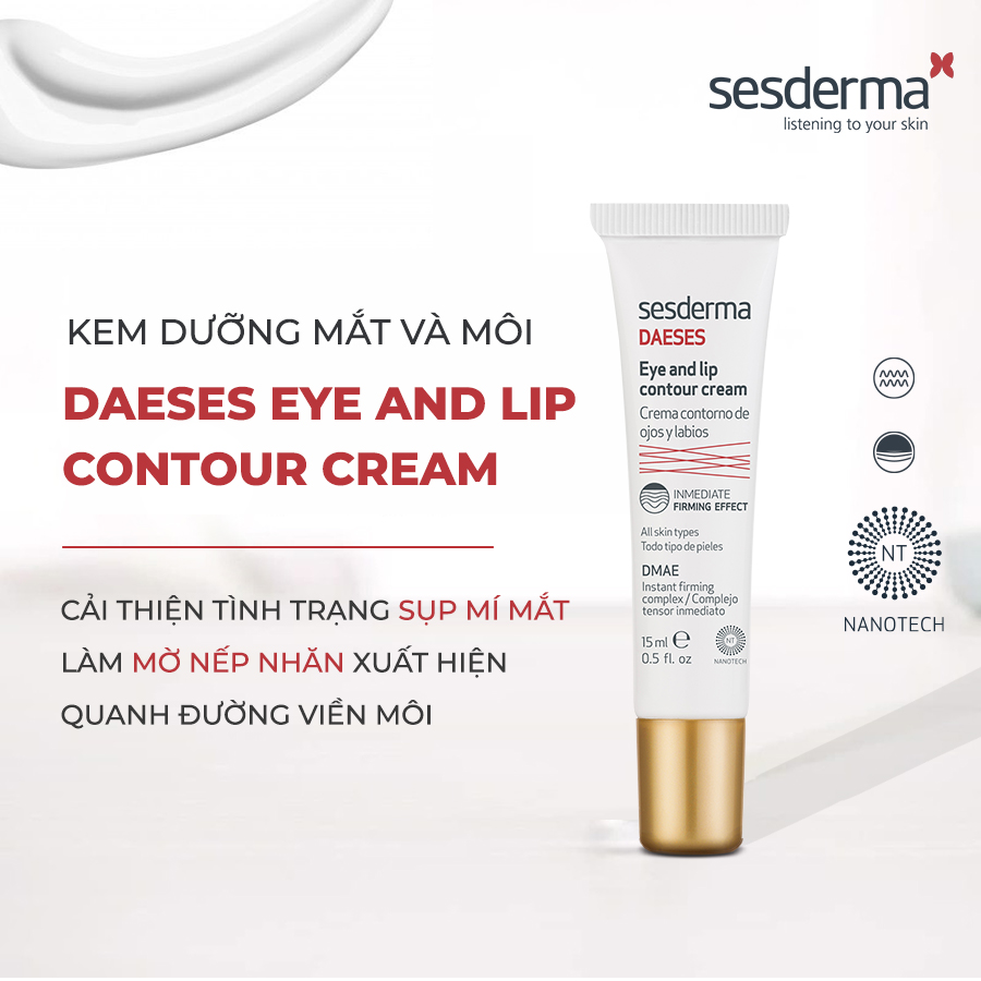 Kem dưỡng nâng cơ mắt & môi Sesderma Daeses 15ml