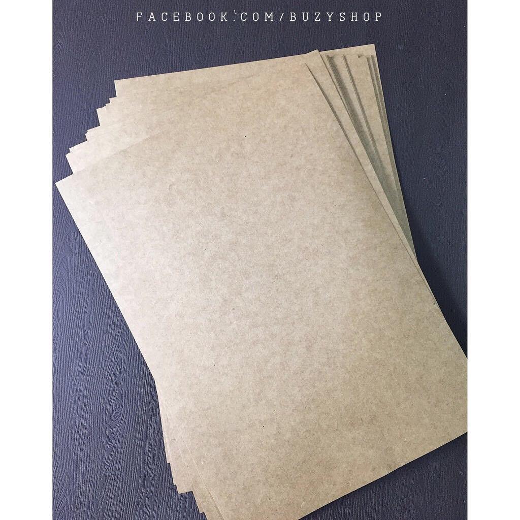 Combo 20 tờ giấy Kraft nâu A4 nguyên liệu thủ công, scrapbook, thiệp, lovebox