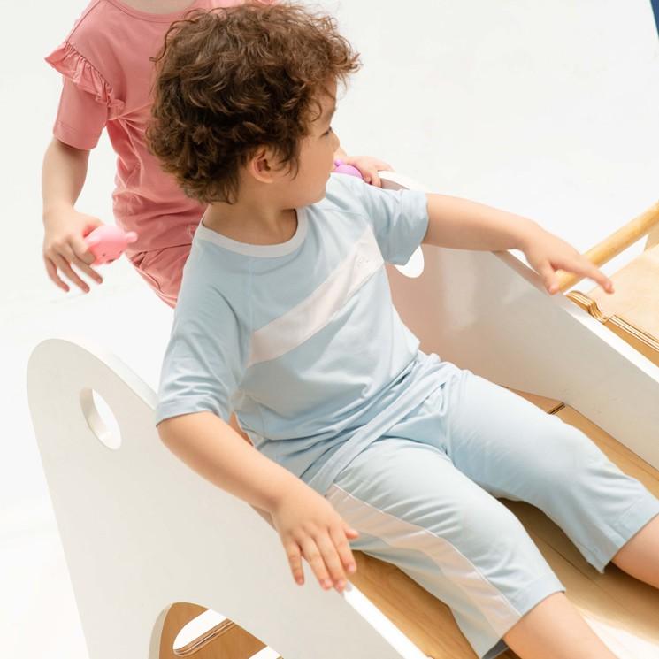 Bộ Lửng Bé Trai Xanh Nhạt Ghi 2Y/3Y/4Y/5Y