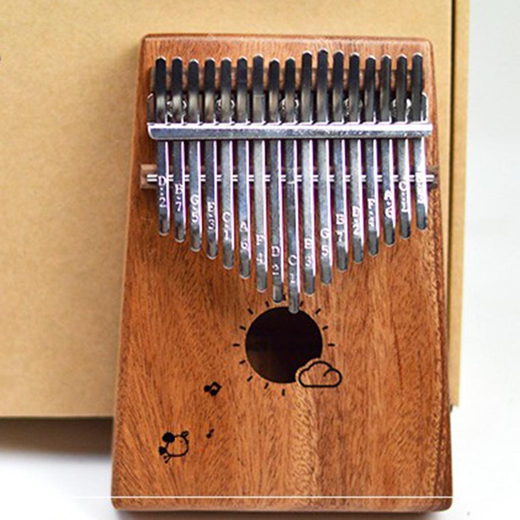 Wooden 17 Keys Kalimba Thumb Piano Musical Instrument Accessory for Piano Lovers