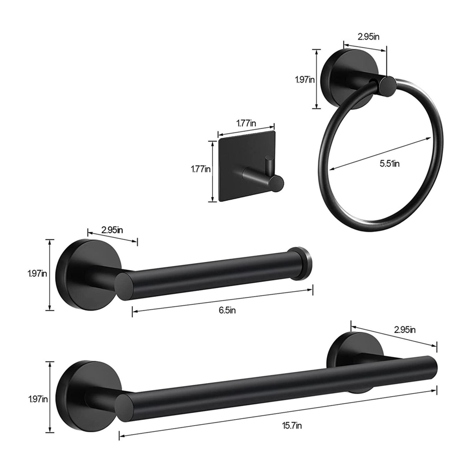 Thanh Treo Đồ Thép Không Gỉ Treo Tường 3 Móc Cho Phòng Tắm