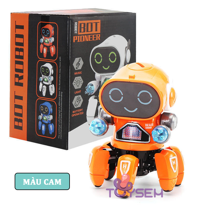 Đồ chơi robot bạch tuột nhảy múa có đèn và nhạc vui nhộn cho bé, Đồ chơi trẻ em, Người máy đồ chơi nhún nhảy, Quà tặng sinh nhật cho bé