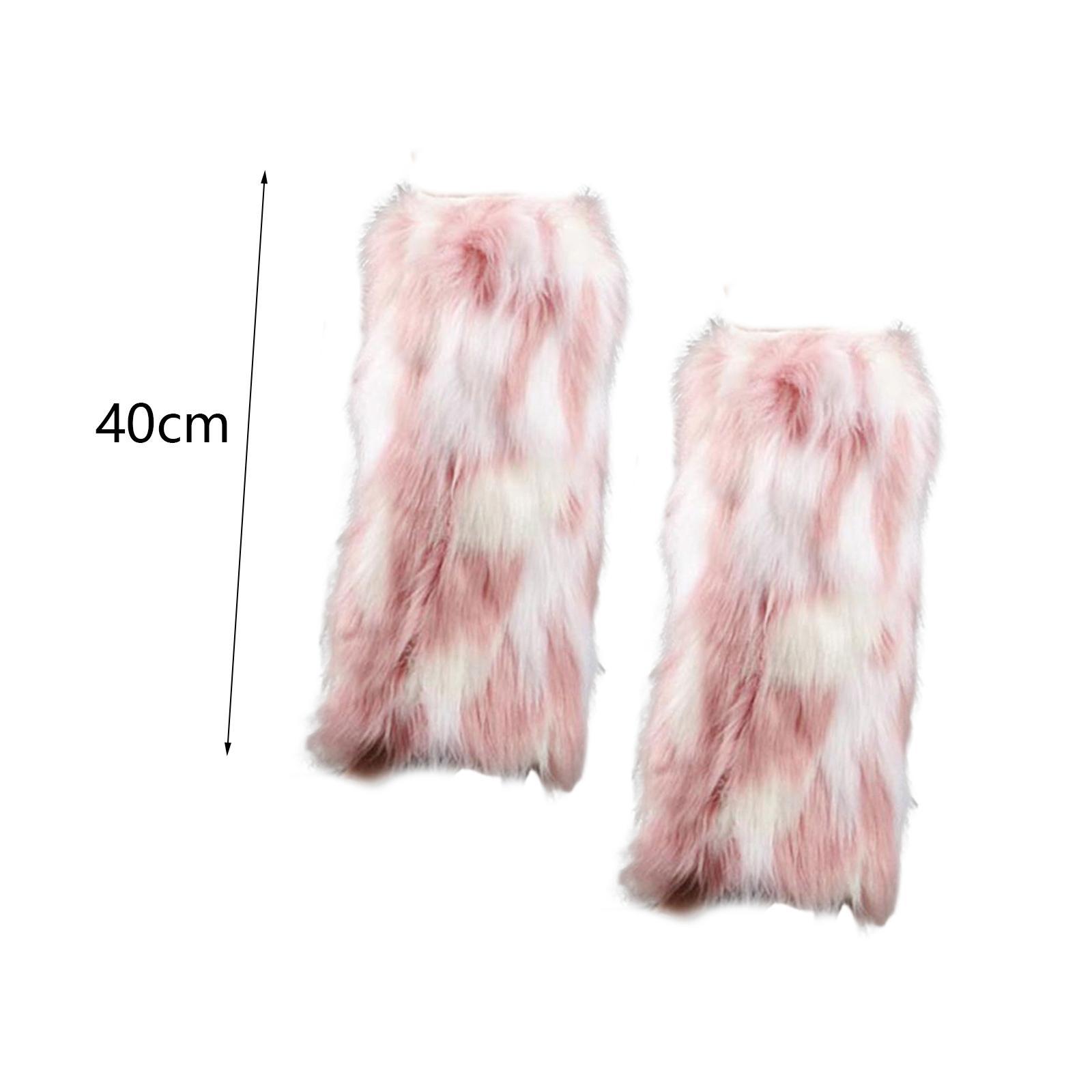 Leg Warmer Boot Shoes Cuffs Covers Faux Furry Leggings Warm Stockings Winter Fashion Boot Sleeves for Womens Adult Party Costumes