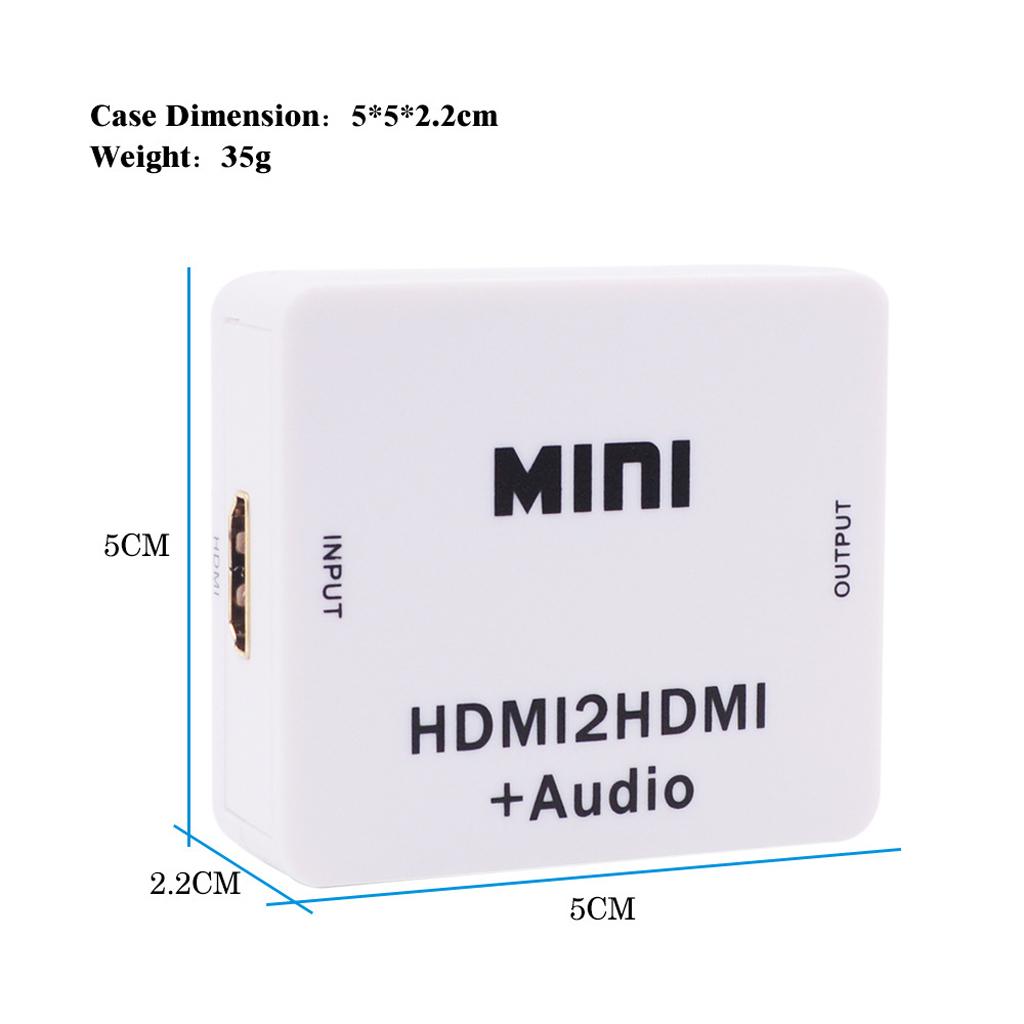 Mini HDMI2HDMI Adapter Support 1080P Full HD Audio Converter For PC Laptop