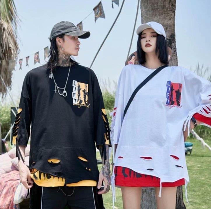 Áo Thun Ngắn Tay Form Rộng Phong Cách Năng Động Cá Tính Dành Cho Nam / Size S-3Xl