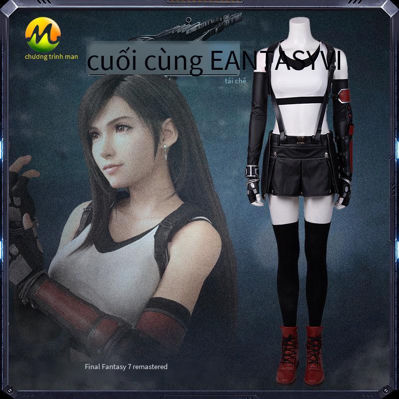 Phong cách mới nhất Manzhixiu Final Fantasy 7 phiên bản làm lại của Tifa cos phù hợp với trò chơi Advent Son trọn bộ quần áo cosplay nữ