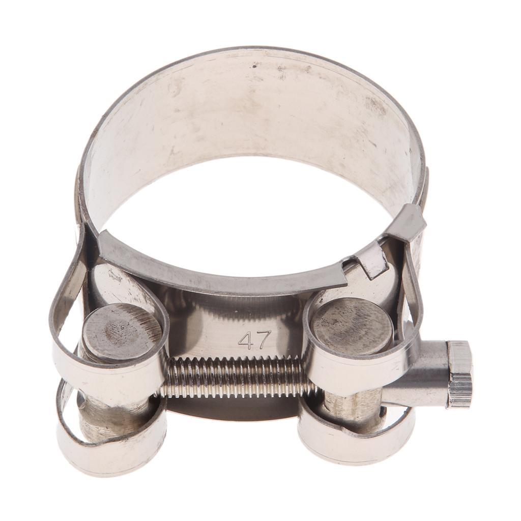 Heavy Duty Stainless Steel Motorcycle Exhaust Clamp Clip 44-47mm 48-51mm