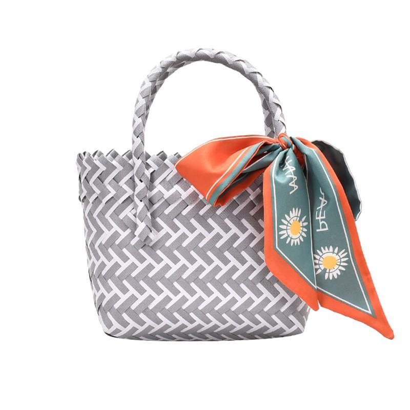 Woven Vegetable Basket Women's Bag New Summer Internet Celebrity Fashion and All-Match Handbag Western Style Beach Bag