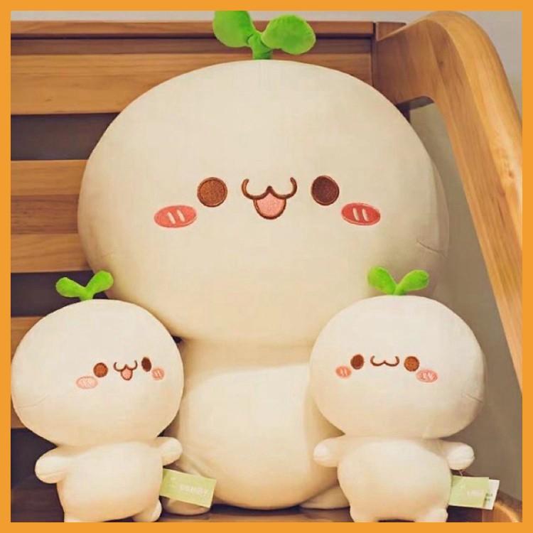 Gấu Bông Rau Mầm  Siêu Cute, Mầm Cây Dễ Thương Chất Nhung Co Dãn 4 Chiều Size 35cm