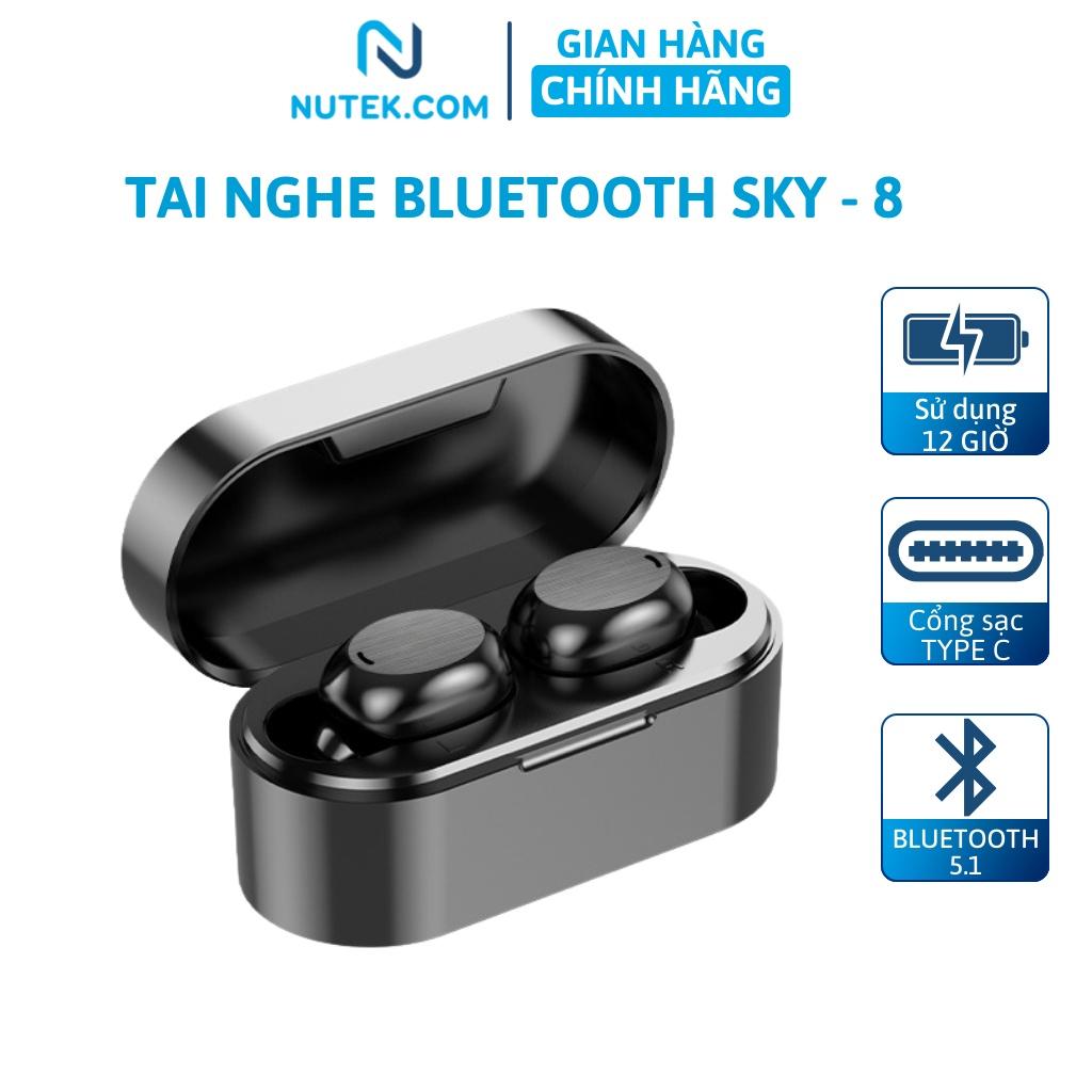 Tai nghe không dây bluetooth NUTEK SKY - 8 gaming cảm ứng chống nước dung lượng pin 2500mAh