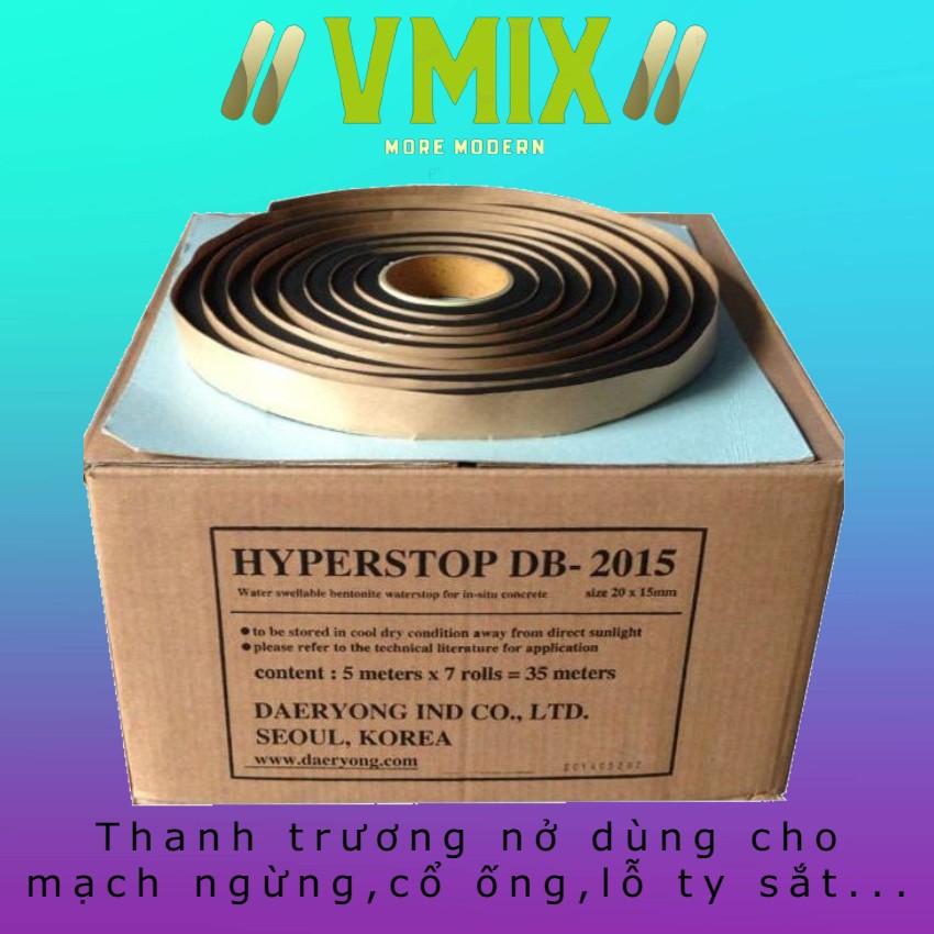 Thanh trương hyperstop db 2015 lắp đặt cho mạch ngừng,cổ ống, khe co giãn, dễ lắp đặt .Chông Thâm VMIX