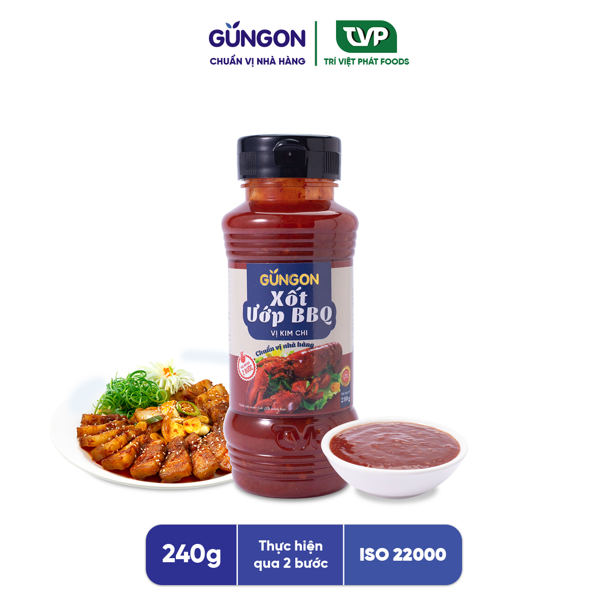 Xốt ướp bbq vị kim chi Gungon dùng để chấm, ướp hoặc nấu lẩu chai 240g