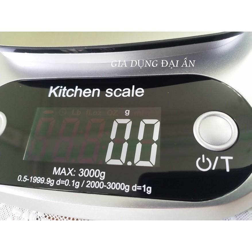 Cân nhà bếp Kitchen Scale 0.01g max 3kg mặt cân inox chính xác