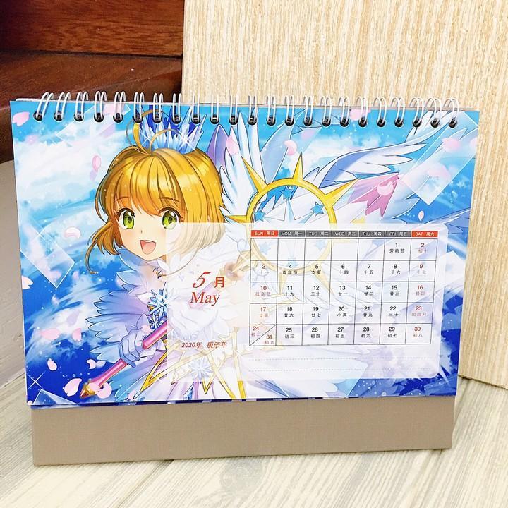 Lịch anime chibi 2020 Cardcaptor Sakura Thủ lĩnh thẻ bài để bàn tặng ảnh thiết kế Vcone