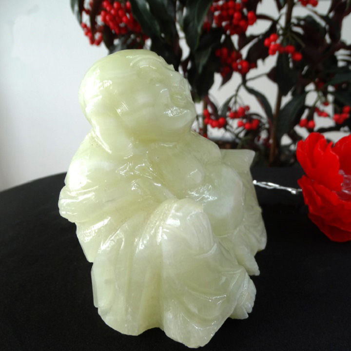 Tượng Phật Di Lặc Onyx Xanh