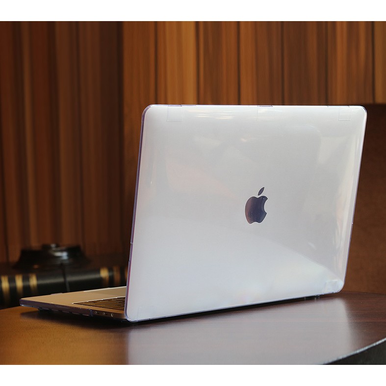 Combo ốp kèm phủ phím màu Trong cho các dòng Macbook (ốp có hở logo Táo)