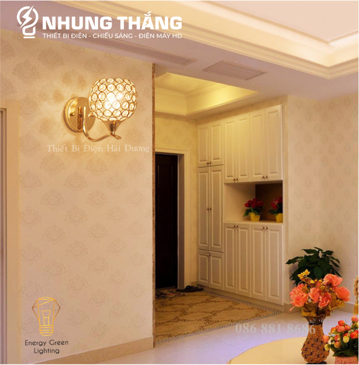 Đèn Gắn Tường Trang Trí Tô Điểm Thêm Vẻ Đẹp Tinh Tế Cho Căn Phòng - Kèm Bóng Led 3 Chế Độ - Có Video