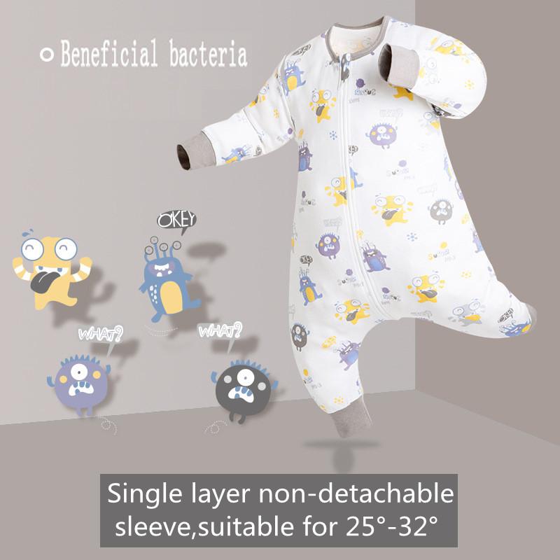 2021 Thu Đông In Mới Hàng Dành Cho Trẻ Sơ Sinh Tay Dài Túi Ngủ Cho Trẻ Em Cotton Áo Liền Quần Suông Dễ Thương Bộ Đồ Ngủ Bé Gái quần Áo