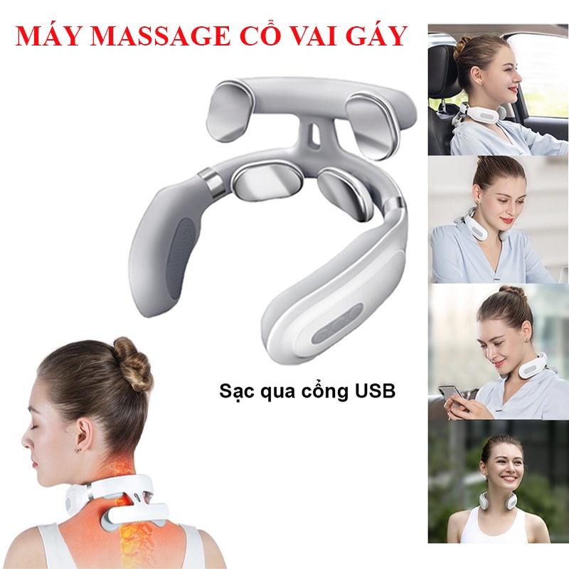 Máy Massage Cổ Vai Gáy Cột Sống 4 Đầu Công Nghệ Nhật Bản